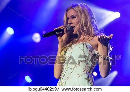 Stock Photo - The British soul singer and actress Joss Stone live at the 26th Heitere Open Air in Zofingen, Aargau, Switzerland, Europe. Fotosearch