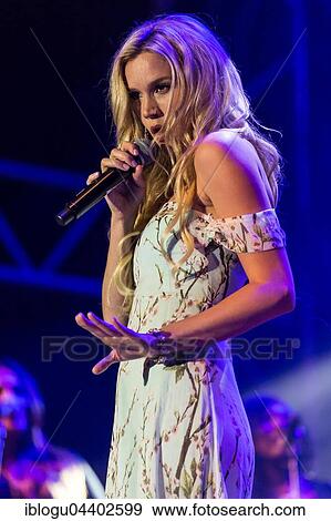 Stock Photo - The British soul singer and actress Joss Stone live at the 26th Heitere Open Air in Zofingen, Aargau, Switzerland, Europe. Fotosearch
