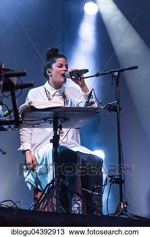 Stock Image - The French-Cuban music duo Ibeyi, which consists of the twin sisters Lisa-Kaindé and Naomi Díaz, will perform live at the Blue Balls Festival in Lucerne, Switzerland.. Fotosearch