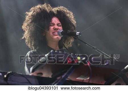 Stock Image - The French-Cuban music duo Ibeyi, which consists of the twin sisters Lisa-Kaindé and Naomi Díaz, will perform live at the Blue Balls Festival in Lucerne, Switzerland.. Fotosearch