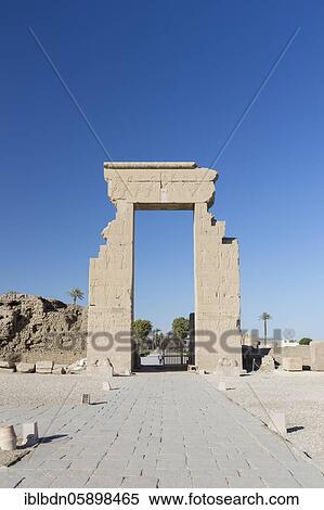 Stock Photography - The gate of the temple of Hathor, Dendara, Egypt, Africa. Fotosearch