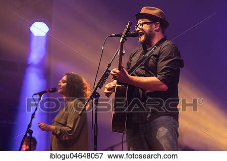 Stock Photo - The German musician Gregor Meyle live at the 25th Blue Balls Festival in Lucerne, Switzerland, Europe. Fotosearch