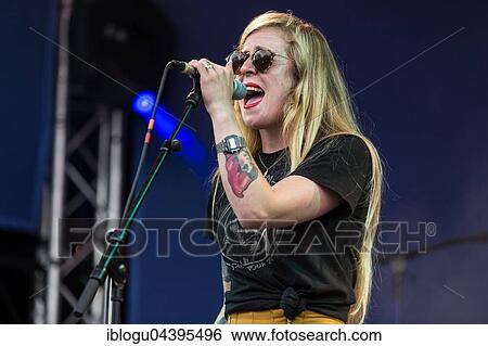 Stock Photograph - The German Soulband Rhonda live at the Blue Balls Festival Lucerne, Switzerland Milo Milone, singer Ben Schadow, guitar Offer Stock, organ Jan Fabricius, bass Gunnar Riedel, drums. Fotosearch