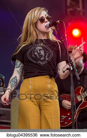 Stock Photograph - The German Soulband Rhonda live at the Blue Balls Festival Lucerne, Switzerland Milo Milone, singer Ben Schadow, guitar Offer Stock, organ Jan Fabricius, bass Gunnar Riedel, drums. Fotosearch