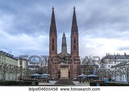 The main Catholic church St. Bonifatius, Wiesbaden, Hesse, Germany, Europe View Large Photo Image Stock Photo - The main Catholic church St. Bonifatius, Wiesbaden, Hesse, Germany, Europe. Fotosearch