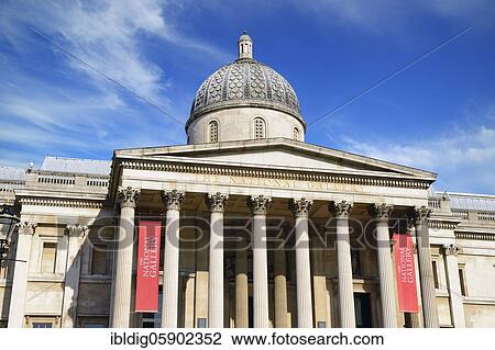 The National Gallery, Trafalgar Square, London, United Kingdom, Europe View Large Photo Image Stock Image - The National Gallery, Trafalgar Square, London, United Kingdom, Europe. Fotosearch