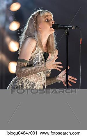 Stock Image - The Norwegian singer Aurora live at the 25th Blue Balls Festival in Lucerne, Switzerland, Europe. Fotosearch