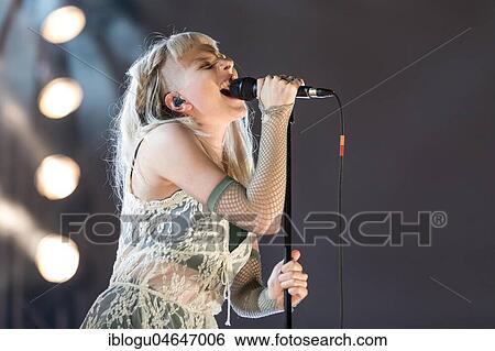 Stock Photograph - The Norwegian singer Aurora live at the 25th Blue Balls Festival in Lucerne, Switzerland, Europe. Fotosearch