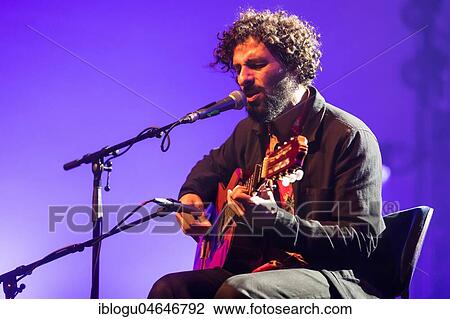 Stock Image - The Swedish singer and songwriter Jose Gonzalez live at the 25th Blue Balls Festival in Lucerne, Switzerland, Europe. Fotosearch