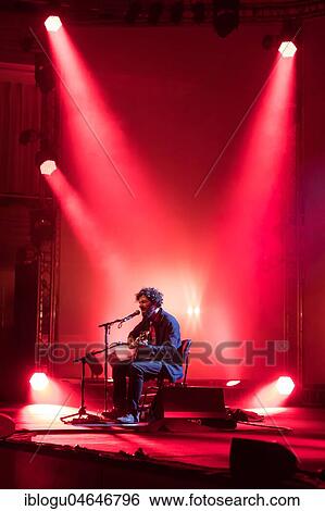 Stock Photograph - The Swedish singer and songwriter Jose Gonzalez live at the 25th Blue Balls Festival in Lucerne, Switzerland, Europe. Fotosearch