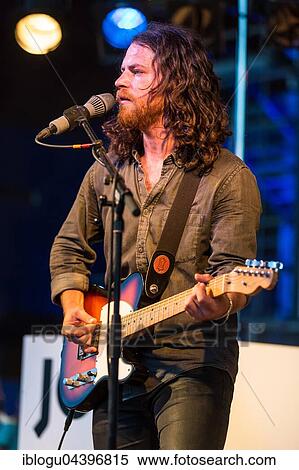 Stock Photography - The Swiss musician Andrea Bignasca live at the Blue Balls Festival Lucerne, Switzerland, Europe. Fotosearch