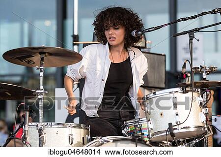 The Swiss musician duo Me + Marie with Maria de Val and Roland Scandella live at the 25th Blue Balls Festival in Lucerne, Switzerland, Europe View Large Photo Image Picture - The Swiss musician duo Me + Marie with Maria de Val and Roland Scandella live at the 25th Blue Balls Festival in Lucerne, Switzerland, Europe. Fotosearch
