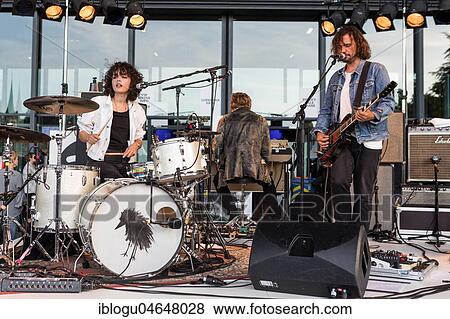 The Swiss musician duo Me + Marie with Maria de Val and Roland Scandella live at the 25th Blue Balls Festival in Lucerne, Switzerland, Europe View Large Photo Image Stock Photo - The Swiss musician duo Me + Marie with Maria de Val and Roland Scandella live at the 25th Blue Balls Festival in Lucerne, Switzerland, Europe. Fotosearch