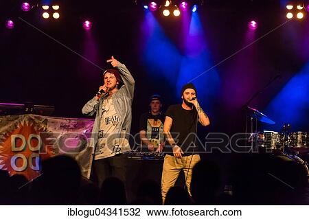 Stock Image - The Swiss rapper Visu live in the Schüür Lucerne, Switzerland, Europe. Fotosearch