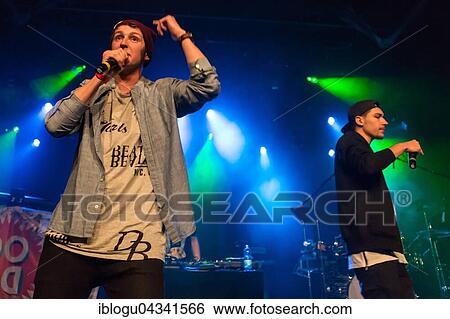 Stock Photograph - The Swiss rapper Visu live in the Schüür Lucerne, Switzerland, Europe. Fotosearch