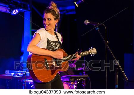 Stock Image - The Swiss singer and songwriter Lina Button live at the Schüür Lucerne, Switzerland, Europe. Fotosearch