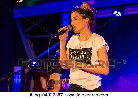 Stock Photo - The Swiss singer and songwriter Lina Button live at the Schüür Lucerne, Switzerland, Europe. Fotosearch