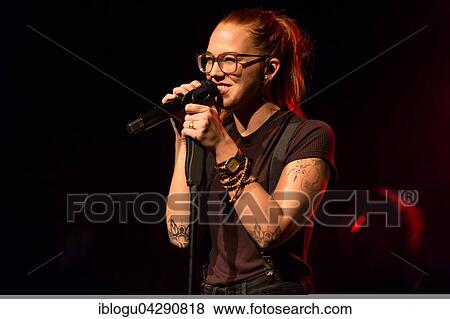 Stock Photo - The Swiss singer and songwriter Stefanie Heinzmann live at the Schüür Lucerne, Switzerland, Europe. Fotosearch