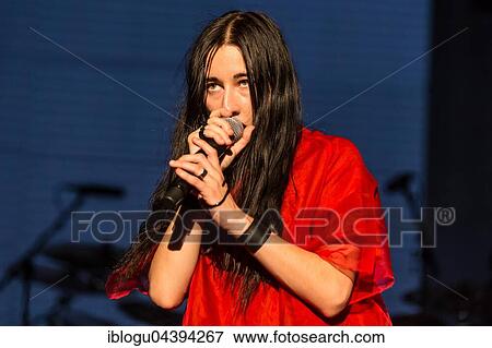Stock Photo - The US American singer-songwriter and music producer Zola Jesus live at the Blue Balls Festival Lucerne, Switzerland, Europe. Fotosearch