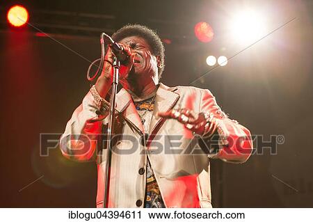 Stock Image - The US-American soul singer Charles Bradley live at the Blue Balls Festival Lucerne, Switzerland, Europe. Fotosearch