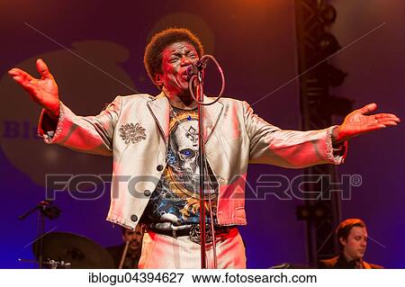 Stock Photo - The US-American soul singer Charles Bradley live at the Blue Balls Festival Lucerne, Switzerland, Europe. Fotosearch