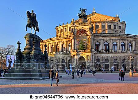 Theaterplatz with König-Johann-Monument and Semperoper, Dresden, Saxony, Germany, Europe View Large Photo Image Stock Photograph - Theaterplatz with König-Johann-Monument and Semperoper, Dresden, Saxony, Germany, Europe. Fotosearch