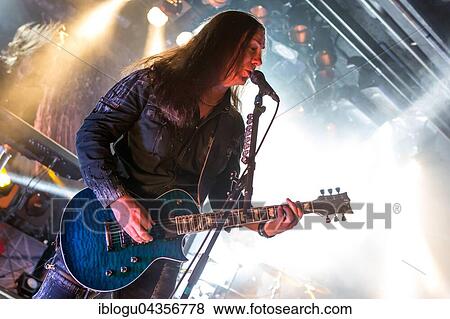 Stock Photo - Thomas Youngblood, guitarist of the American melodic power metal band Kamelot live in the Schüür Lucerne, Switzerland, Europe. Fotosearch