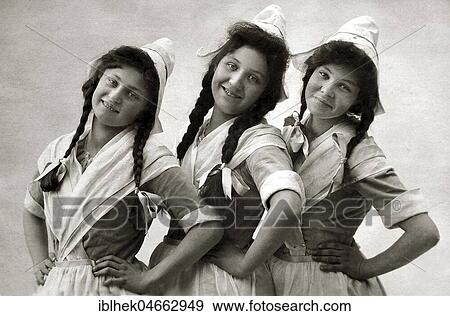 Three women in traditional costumes, 1930s, Germany, Europe View Large Photo Image Stock Photo - Three women in traditional costumes, 1930s, Germany, Europe. Fotosearch