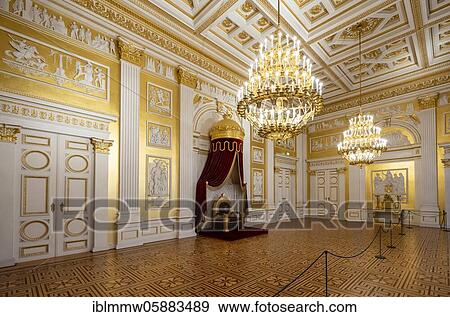 Stock Photo - Throne, Throne Hall of the King, Munich Residence, Munich, Upper Bavaria, Bavaria, Germany, Europe. Fotosearch