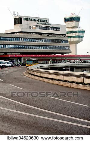 Stock Image - Tower, Terminal, Berlin-Tegel Airport, Berlin, Germany, Europe. Fotosearch