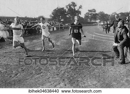 Track and field athletics, finish of the sprinters, ca. 1929, 1920s, exact location unknown, Germany, Europe View Large Photo Image Stock Image - Track and field athletics, finish of the sprinters, ca. 1929, 1920s, exact location unknown, Germany, Europe. Fotosearch