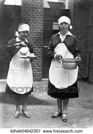 Two waitresses or maids, 1910s, Germany, Europe View Large Photo Image Stock Photo - Two waitresses or maids, 1910s, Germany, Europe. Fotosearch