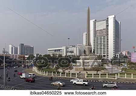 Victory column, Victory Monument, Ratchathewi, Bangkok, Thailand, Asia View Large Photo Image Stock Photography - Victory column, Victory Monument, Ratchathewi, Bangkok, Thailand, Asia. Fotosearch