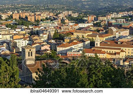 View from Castello Monforte to Campobasso with Church of San Bartolomeo and Cathedral, Campobasso, Molise, Italy, Europe View Large Photo Image Stock Image - View from Castello Monforte to Campobasso with Church of San Bartolomeo and Cathedral, Campobasso, Molise, Italy, Europe. Fotosearch