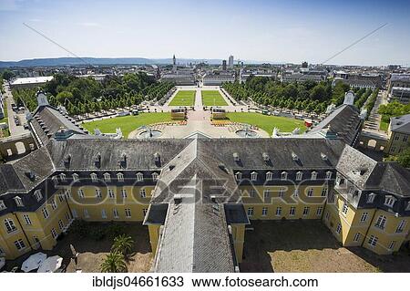 View from Karlsruhe Palace to palace garden and city, Badisches Landesmuseum, Karlsruhe, Baden-Württemberg, Germany, Europe View Large Photo Image Stock Image - View from Karlsruhe Palace to palace garden and city, Badisches Landesmuseum, Karlsruhe, Baden-Württemberg, Germany, Europe. Fotosearch