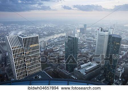 View from Main Tower, city view, Frankfurt am Main, Hesse, Germany, Europe View Large Photo Image Picture - View from Main Tower, city view, Frankfurt am Main, Hesse, Germany, Europe. Fotosearch