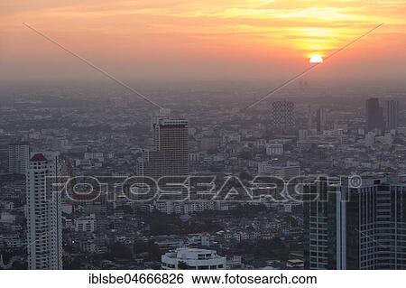 View from Sky Bar Lebua State Tower at sunset, Thonburi, Bangkok, Thailand, Asia View Large Photo Image Stock Photograph - View from Sky Bar Lebua State Tower at sunset, Thonburi, Bangkok, Thailand, Asia. Fotosearch