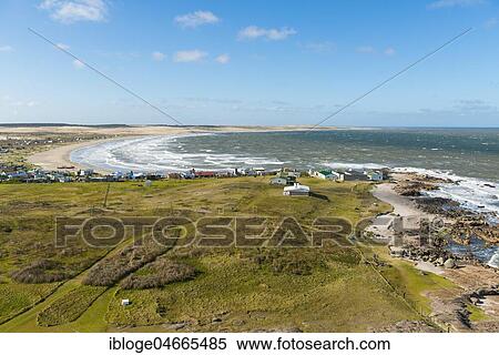 Stock Photography - View of small village Cabo Polonio at the Atlantic Ocean, National Park Cabo Polonio, Province Rocha, Uruguay, South America. Fotosearch