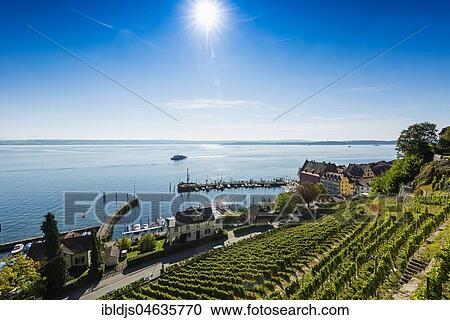 View of the lower town with harbour and Lake Constance, Meersburg, Baden-Württemberg, Germany, Europe View Large Photo Image Stock Image - View of the lower town with harbour and Lake Constance, Meersburg, Baden-Württemberg, Germany, Europe. Fotosearch