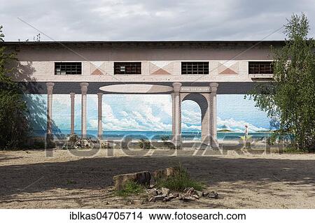 View of the sea, Trompe L'oeil wall painting by Gregor Wosik and Danila Shumelev, Streetart, Rhine Side Gallery Uerdingen, Krefeld, NRW, Germany, Europe View Large Photo Image Picture - View of the sea, Trompe L'oeil wall painting by Gregor Wosik and Danila Shumelev, Streetart, Rhine Side Gallery Uerdingen, Krefeld, NRW, Germany, Europe. Fotosearch