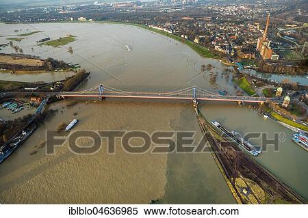 View over the Friedrich-Ebert-Bridge at flood on rhine, Duisburg, Ruhr Area, North Rhine-Westphalia, Germany, Europe View Large Photo Image Stock Photography - View over the Friedrich-Ebert-Bridge at flood on rhine, Duisburg, Ruhr Area, North Rhine-Westphalia, Germany, Europe. Fotosearch