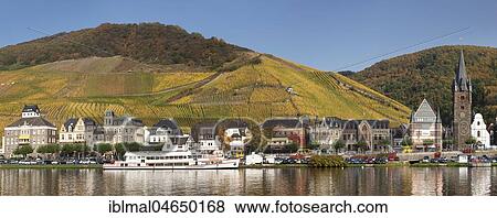 View over the Moselle to the village in autumn, Bernkastel-Kues, Rhineland-Palatinate, Germany, Europe View Large Photo Image Stock Photo - View over the Moselle to the village in autumn, Bernkastel-Kues, Rhineland-Palatinate, Germany, Europe. Fotosearch