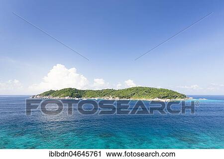 Stock Image - View to Ko Ba Ngu Island, also known as Ko Bayuor, Mu Ko Similan National Park, Similan Islands, Phang Nga province, Thailand, Asia. Fotosearch
