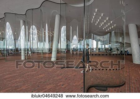 Viewing platform Plaza with transparent wind barriers on the Elbe Philharmonic Hall, Hamburg, Germany, Europe View Large Photo Image Stock Photo - Viewing platform Plaza with transparent wind barriers on the Elbe Philharmonic Hall, Hamburg, Germany, Europe. Fotosearch