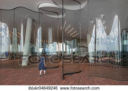 Viewing platform Plaza with transparent wind barriers on the Elbe Philharmonic Hall, Hamburg, Germany, Europe View Large Photo Image Stock Photograph - Viewing platform Plaza with transparent wind barriers on the Elbe Philharmonic Hall, Hamburg, Germany, Europe. Fotosearch