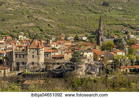 Village and Castle, Saint-Amant-Tallende, Puy de Dome department, Auvergne, France, Europe View Large Photo Image Stock Image - Village and Castle, Saint-Amant-Tallende, Puy de Dome department, Auvergne, France, Europe. Fotosearch