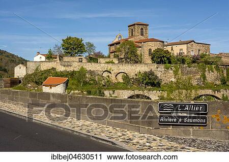 Village of Vieille Brioude on the Allier River, Haute Loire departement, Auvergne, France, Europe View Large Photo Image Stock Image - Village of Vieille Brioude on the Allier River, Haute Loire departement, Auvergne, France, Europe. Fotosearch