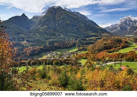 Village overview with Hochkalter and Reiteralpe, Ramsau, Berchtesgadener Alps, Berchtesgadener Land, Upper Bavaria, Bavaria, Germany, Europe View Large Photo Image Stock Photo - Village overview with Hochkalter and Reiteralpe, Ramsau, Berchtesgadener Alps, Berchtesgadener Land, Upper Bavaria, Bavaria, Germany, Europe. Fotosearch