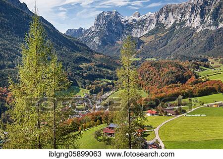 Village overview with Reiteralpe, Ramsau, Berchtesgadener Alps, Berchtesgadener Land, Upper Bavaria, Bavaria, Germany, Europe View Large Photo Image Stock Image - Village overview with Reiteralpe, Ramsau, Berchtesgadener Alps, Berchtesgadener Land, Upper Bavaria, Bavaria, Germany, Europe. Fotosearch
