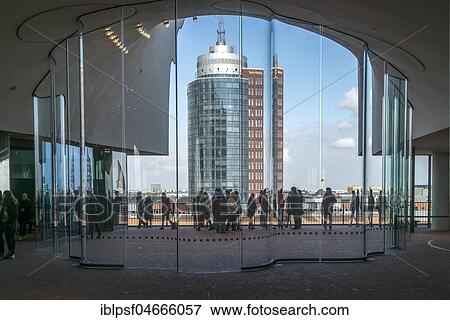 Visitors on the viewing platform of the Elbe Philharmonic Hall, Plaza with a view of the Hanseatic Trade Center, Hamburg, Germany, Europe View Large Photo Image Stock Photo - Visitors on the viewing platform of the Elbe Philharmonic Hall, Plaza with a view of the Hanseatic Trade Center, Hamburg, Germany, Europe. Fotosearch